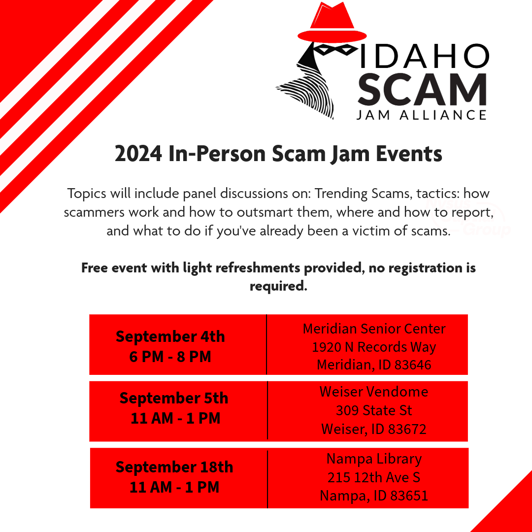 Department of Finance partners with Idaho Scam Jam Alliance for Events ...